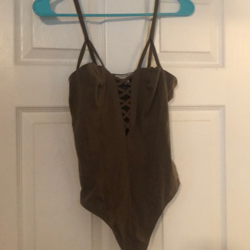 Olive green bodysuit